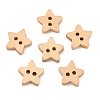 Natural 2-hole Basic Sewing Button in Star Shape NNA0Z7T-2