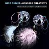 2Pcs 2 Colors Japanese Wind Chimes Glass Wind Bells Handmade Pendants for Birthday Gift and Home Decors HJEW-BC0001-04-4