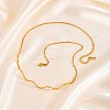 Stainless Steel Wavy Line Choker Necklaces PW-WG07BB7-01-4
