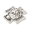 Tibetan Style Alloy Cross with Jesus Alloy Pendants for Easter Jewelry LS-LF10674Y-2
