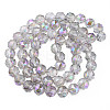 Electroplate Transparent Glass Beads Strands EGLA-N002-34B-C06-2