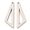 Undyed Wooden Big Pendants WOOD-TA0002-31-2