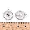 Rack Plating Alloy Rhinestone Pendants PALLOY-T091-21M-P-4