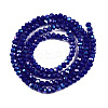Electroplate Opaque Solid Color Glass Beads Strands EGLA-A044-P1mm-L07-3