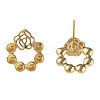 Brass Stud Earring Findings KK-N233-234-1