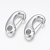 Tarnish Resistant 304 Stainless Steel Push Gate Snap Keychain Clasp Findings STAS-G143-11F-1