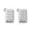 Brass Micro Pave Clear Cubic Zirconia Charms KK-F871-37P-1