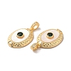 Brass Pave Cubic Zirconia Pendants KK-I703-08G-01-3