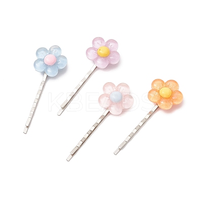 Resin Flower Hair Bobby Pins PHAR-JH00133-1