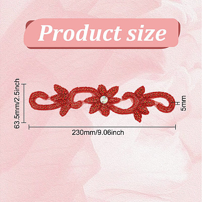 Flower Hotfix Rhinestone DIY-WH0504-33A-1