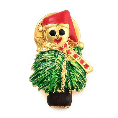 Christmas Theme Alloy Enamel Brooches JEWB-S022-05A-G-1