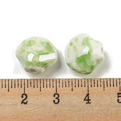 Shell Shape Glazed Porcelain Beads PORC-E022-01D-1