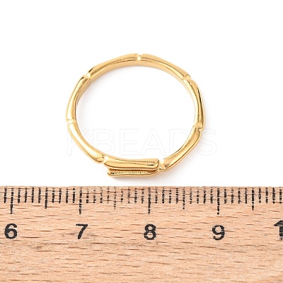 304 Stainless Steel Open Cuff Rings for Women RJEW-K309-13G-1