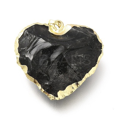 Natural Obsidian Pendants G-P487-04G-1