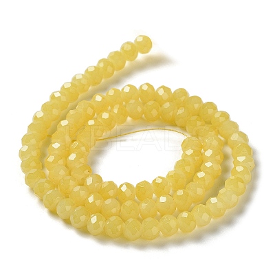 Baking Paint Imitation Jade Glass Bead Strands DGLA-A034-J8MM-A24-1