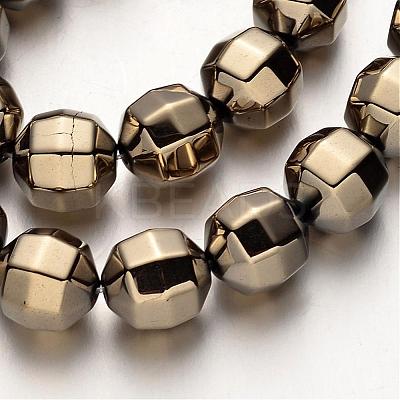 Electroplate Non-magnetic Synthetic Hematite Bead Strands G-F300-30-06-1