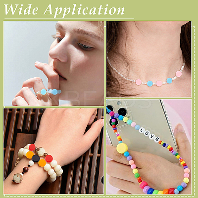 300Pcs 10 Colors Opaque Acrylic Beads MACR-ME0001-11-1