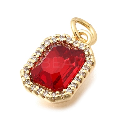 Brass Glass Pendants KK-N289-14G-02-1