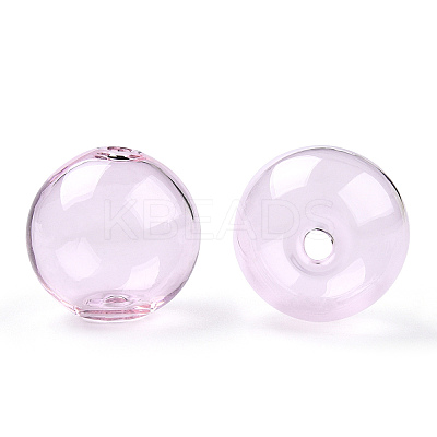 Transparent Blow High Borosilicate Glass Globe Beads X-GLAA-T003-09A-1