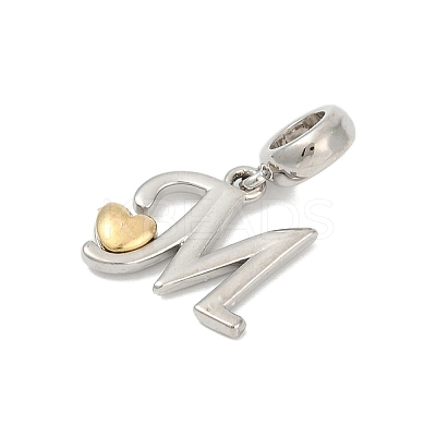 Brass European Dangle Charms LS-KK-Z097-01M-GP-1