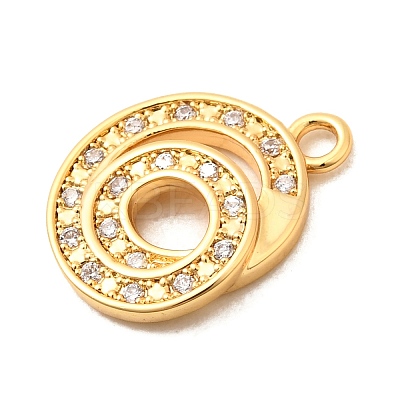 Brass Micro Pave Cubic Zirconia Pendants KK-C117-12G-G-1
