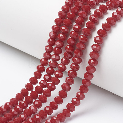 Opaque Solid Color Glass Beads Strands EGLA-A034-P2mm-D02-1