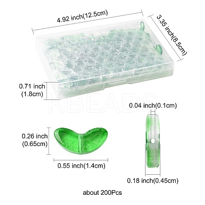 200Pcs Spray Painted Transparent Glass Beads GLAA-FS0002-54B-1