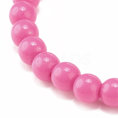 Candy Color Acrylic Beaded Stretch Bracelet for Kids BJEW-JB08053-1