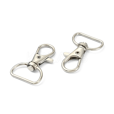 20Pcs Iron Swivel D Rings Lobster Claw Clasps IFIN-FS0001-22-1