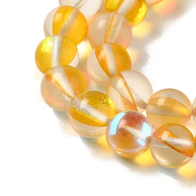 Synthetic Moonstone Beads Strands G-P528-J01-11-1