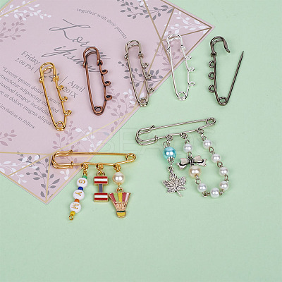 Ion Plating(IP) 304 Stainless Steel Safety Pins Brooch Findings STAS-I673-06-1