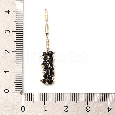 Rack Plating Brass Column Glass Seed Beads Links Connector Charms KK-M266-12G-01-1
