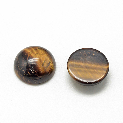 Natural Tiger Eye Cabochons X-G-R416-8mm-35-1