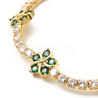 Cubic Zirconia Chain Bracelet BJEW-A132-22G-1
