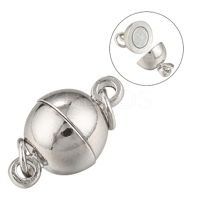 Brass Magnetic Clasps with Loops KK-MC020-NF-1