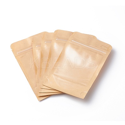 Eco-friendly Biodegradable Kraft Paper Packaging Zip Top Paper Bag CARB-P002-04-1