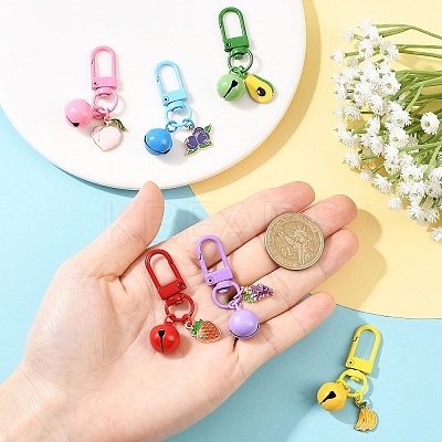 6Pcs Alloy Enamel Pendant Decorations HJEW-YW00171-1