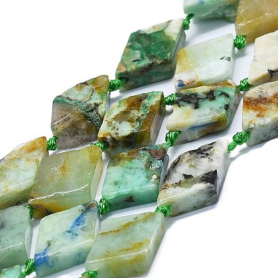 Natural Chrysocolla and Lapis Lazuli Beads Strands G-K245-E05-B02-1