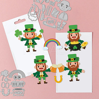 Saint Patrick's Day Carbon Steel Cutting Dies Stencils DIY-WH0309-1613-1