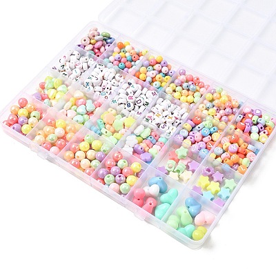 DIY Acrylic Beaded Stretch Bracelets Jewelry Kit DIY-FS0008-34-1