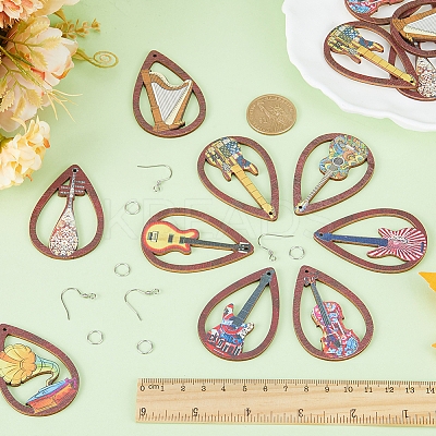 DIY Musical Instrument Theme Earring Making Kit DIY-SC0023-19-1