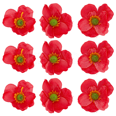 80Pcs Cloth Artificial Flower Heads AJEW-GA0009-23-1