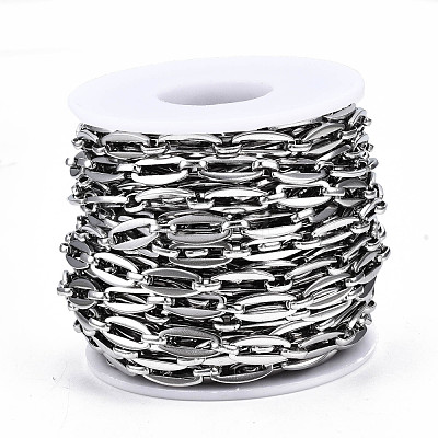 Tarnish Resistant 304 Stainless Steel Link Chains CHS-T003-18P-NF-1