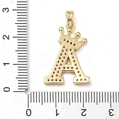 Rack Plating Brass Micro Pave Cubic Zirconia Pendants KK-D535-01A-RS-1