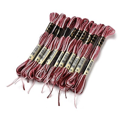 10 Skeins 6-Ply Polyester Embroidery Floss OCOR-K006-A60-1