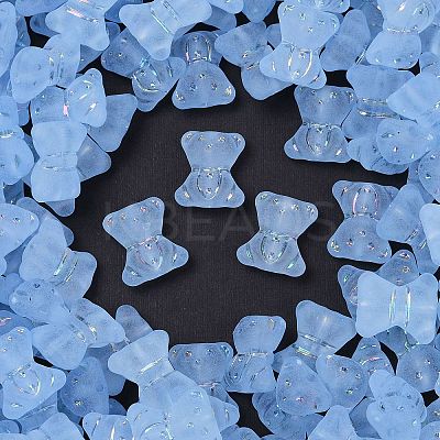 Frosted Transparent Acrylic Beads OACR-P029-20B-04-1