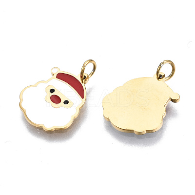 316 Surgical Stainless Steel Enamel Charms STAS-S116-386G-1