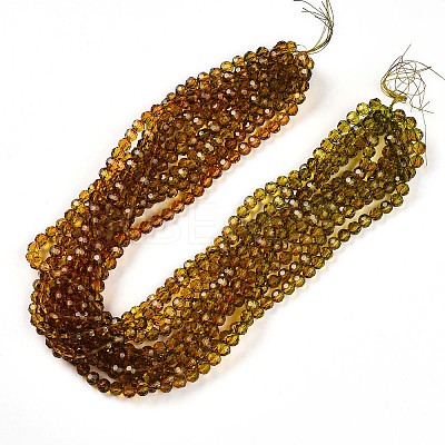Baking Paint Transparent Glass Beads Strands X-DGLA-A035-T8mm-A05-1