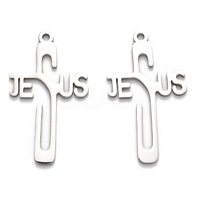 Non-Tarnish 304 Stainless Steel Pendants STAS-B054-03P-1