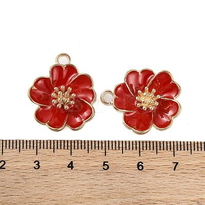 Light Gold Plated Alloy Enamel Pendants ENAM-Z017-14KCG-1